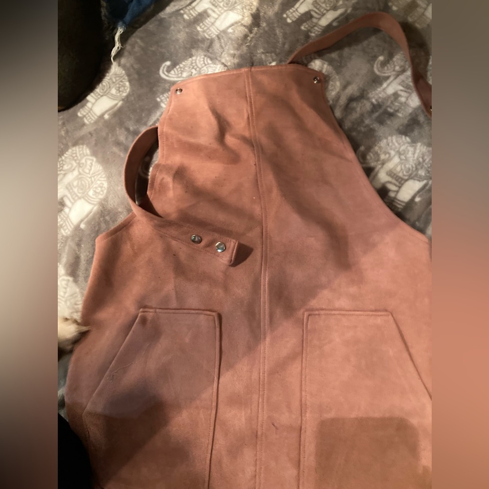 overall dress pink